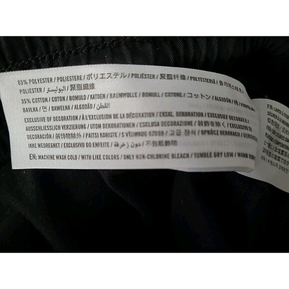 Hollister Jogger Pants Large Mens Black Logo Advance Stretch Tapered Drawstring - Picture 8 of 8